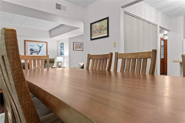 view of dining area