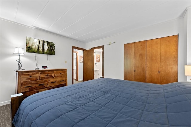 bedroom with a closet