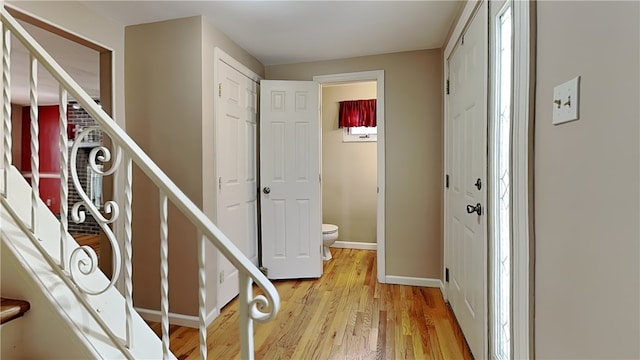 interior space with light wood-type flooring