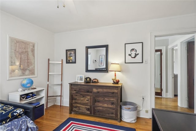 bedroom featuring hardwood / wood-style flooring