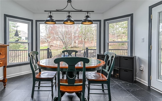 view of dining area