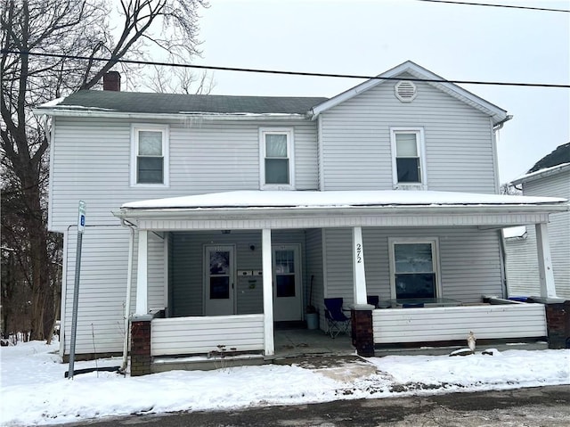 view of front property with a porch