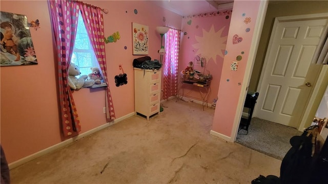 view of carpeted bedroom