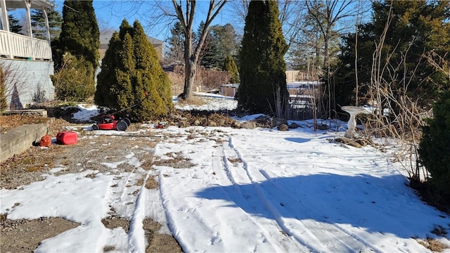 view of snowy yard