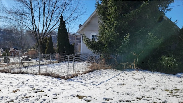 view of snowy yard