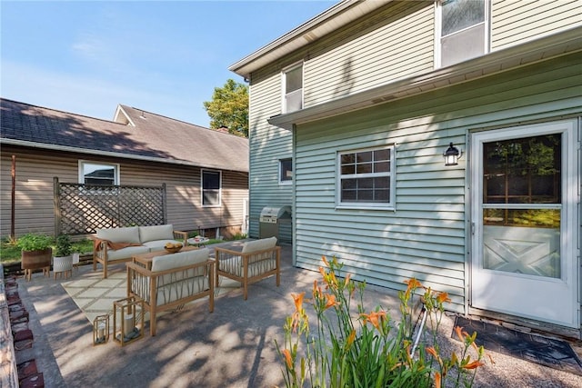 view of patio with outdoor lounge area