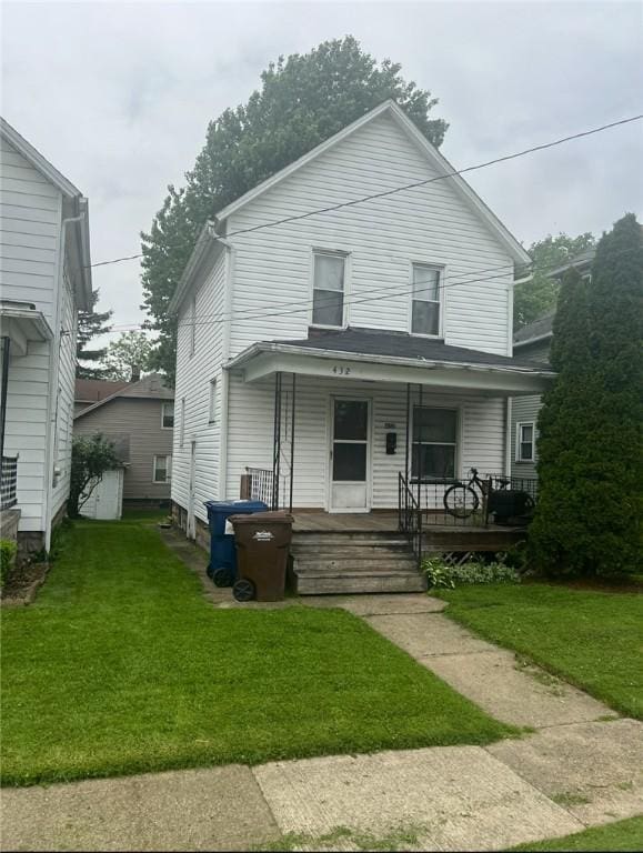 432 Alderman Ave, Sharon, PA 16146 - view of front facade featuring a porch and a front yard