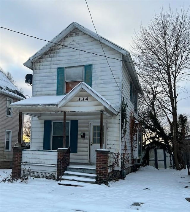 view of front of house with a porch