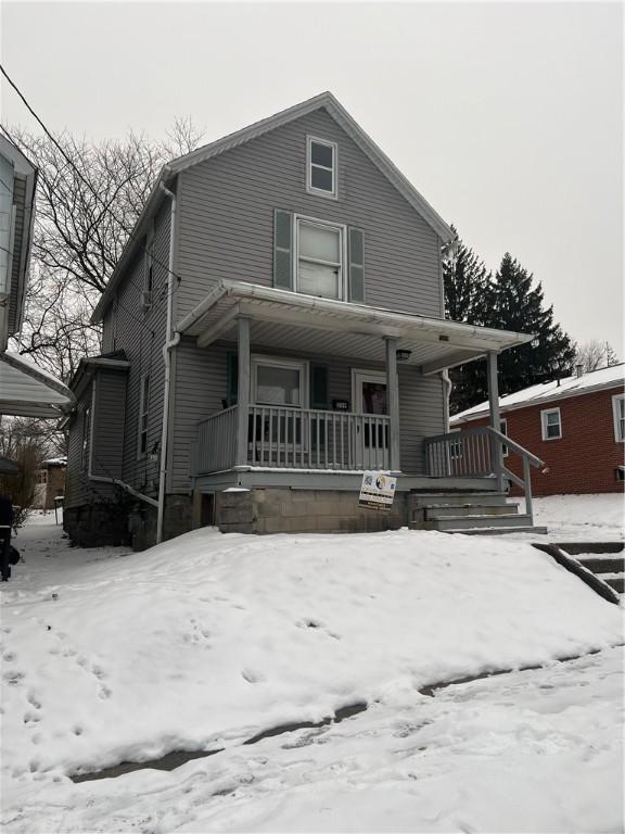 view of front of home with a porch