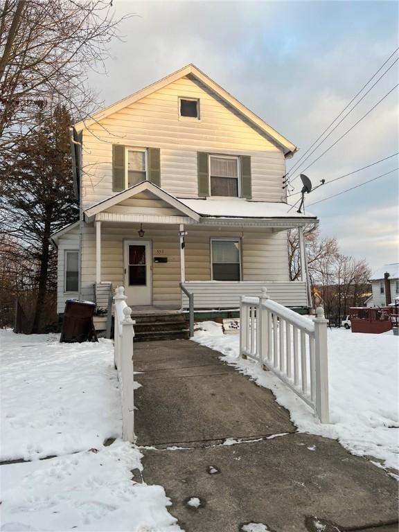 front facade with covered porch