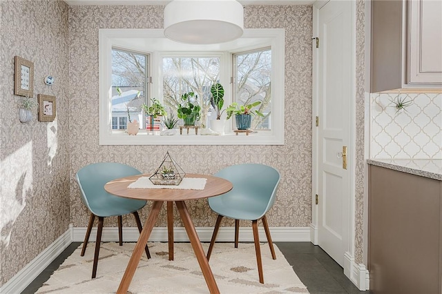 dining area with a wealth of natural light