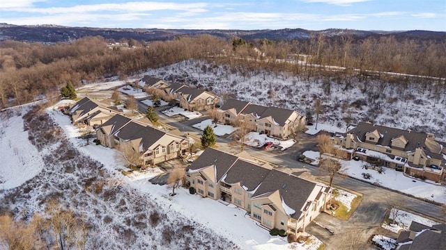 view of snowy aerial view