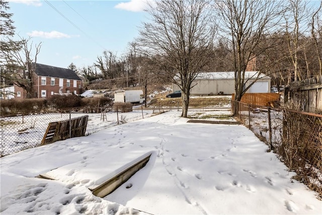 view of snowy yard