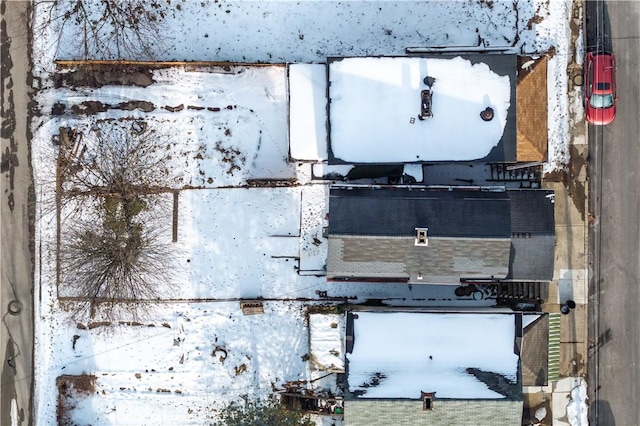 view of snowy aerial view