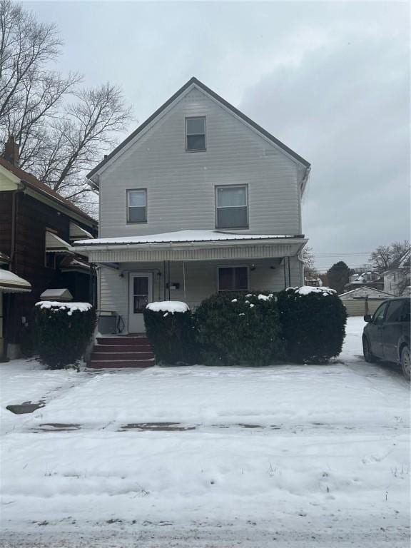 view of front of home with covered porch