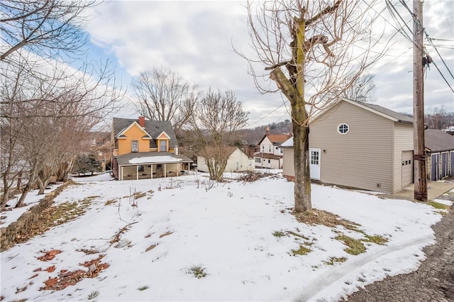 view of snowy yard