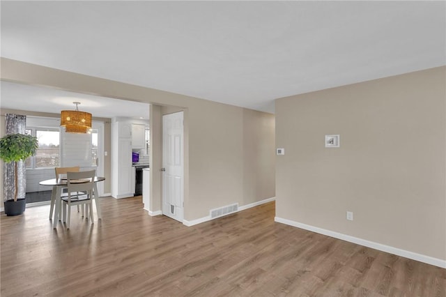 interior space with light wood-type flooring