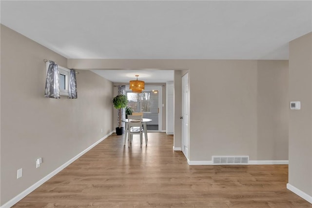 hall featuring light hardwood / wood-style flooring