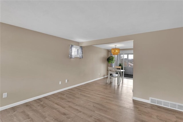 interior space with light wood-type flooring