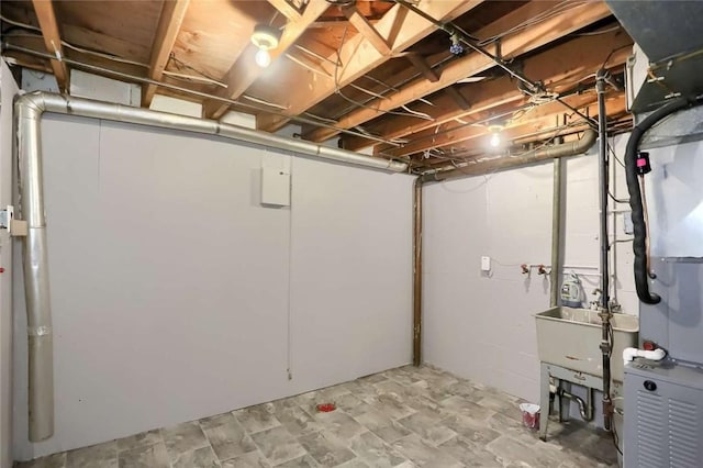 217 Belladonna Dr, Shaler, PA 15116 - unfinished basement with a sink