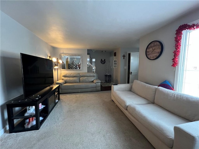 view of carpeted living room