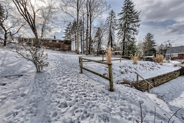 view of snowy yard