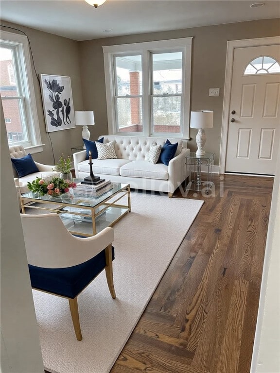 living room featuring wood finished floors