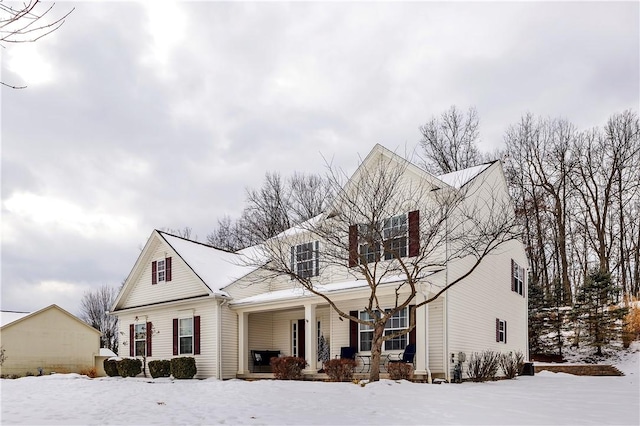 view of front of house with covered porch