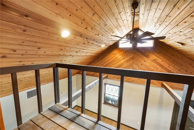 bonus room featuring wood ceiling and vaulted ceiling