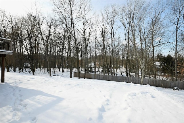 view of snowy yard