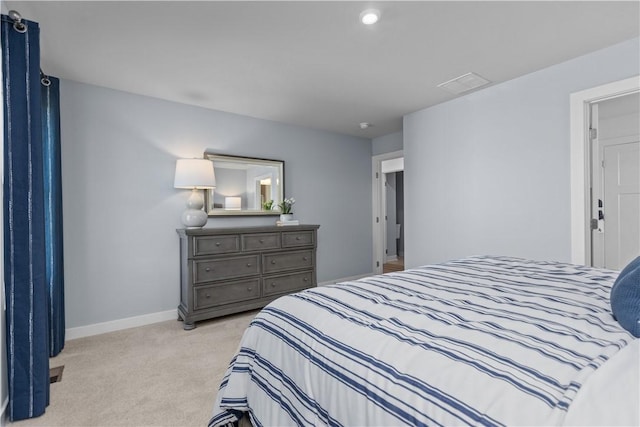 view of carpeted bedroom