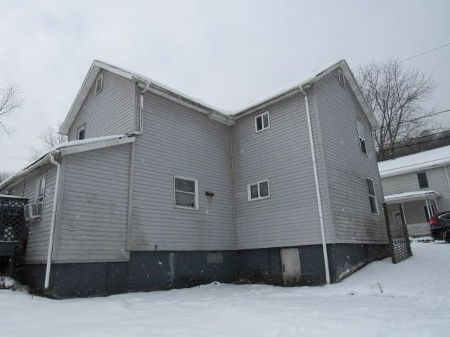 view of snowy exterior