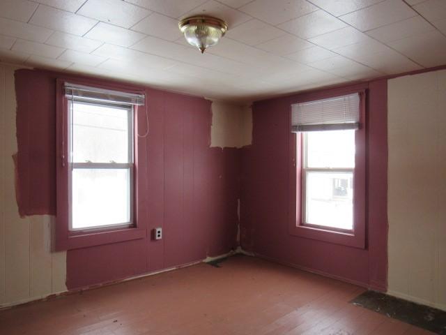 unfurnished room with light hardwood / wood-style floors