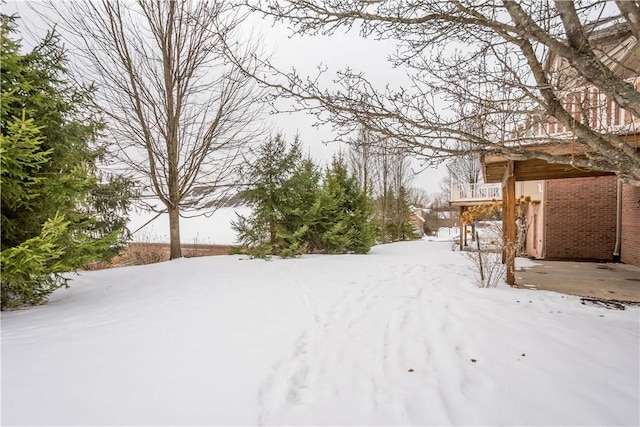 view of snowy yard