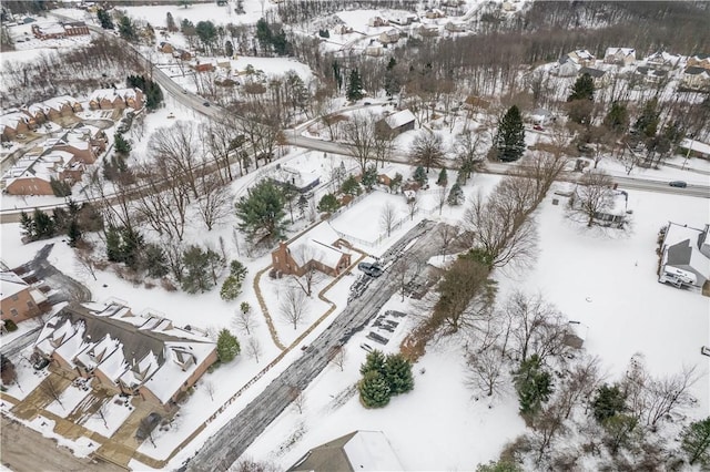 view of snowy aerial view