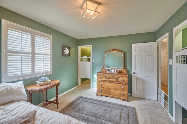 view of carpeted bedroom