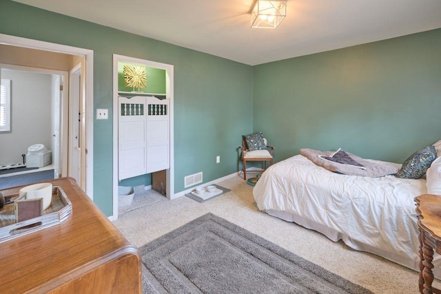 bedroom with carpet