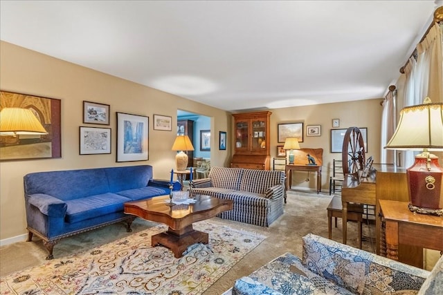 view of carpeted living room