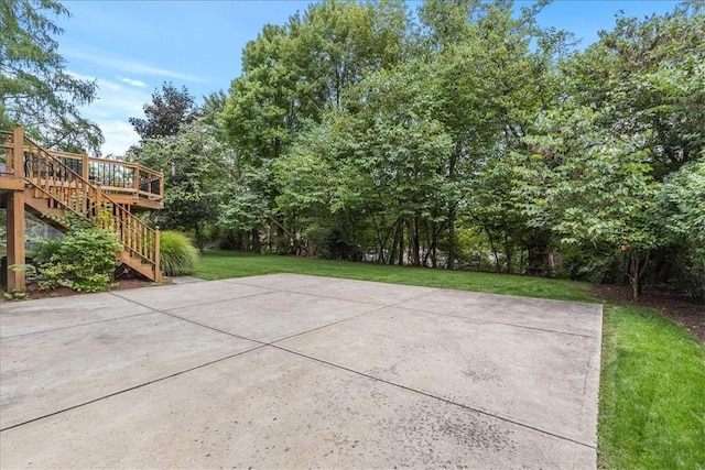 view of patio with a deck