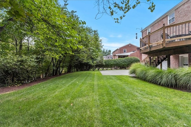 view of yard featuring a patio