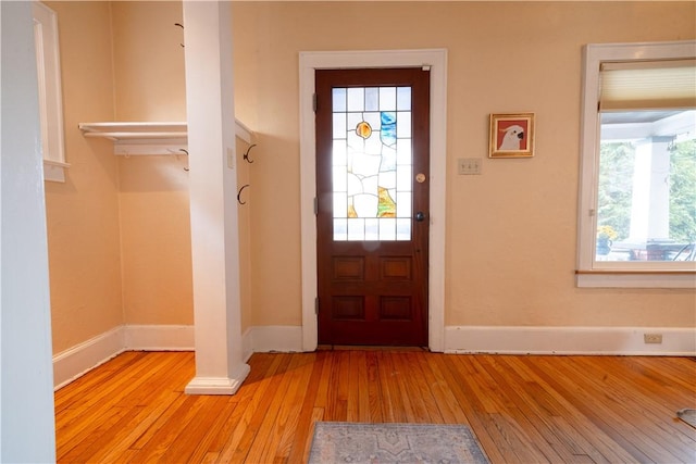 entryway featuring light hardwood / wood-style floors