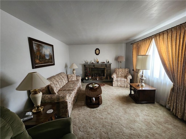 view of carpeted living room