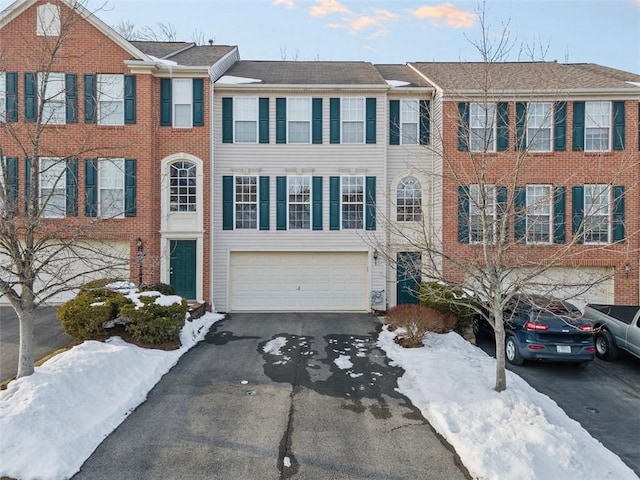 view of property with a garage