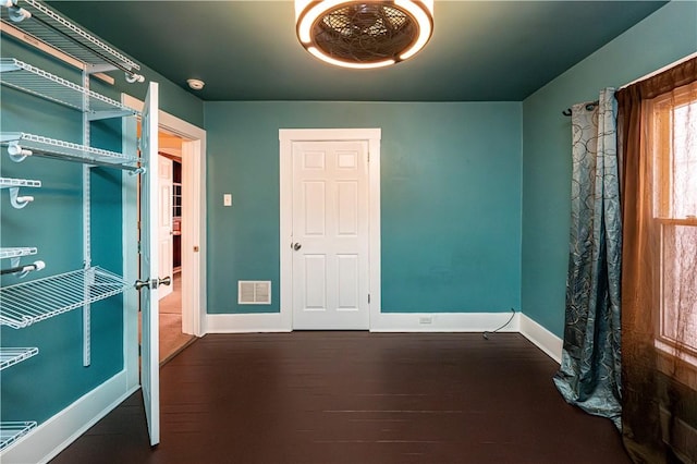 interior space featuring dark hardwood / wood-style flooring