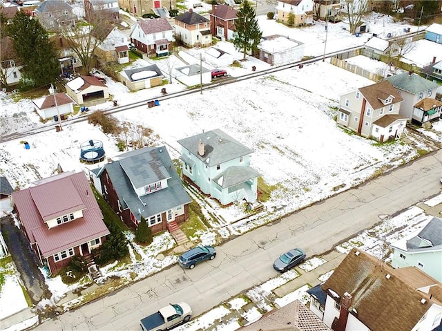 view of snowy aerial view