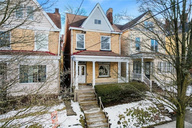 view of front of home with a porch