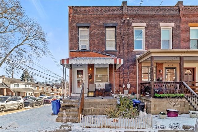 multi unit property with covered porch