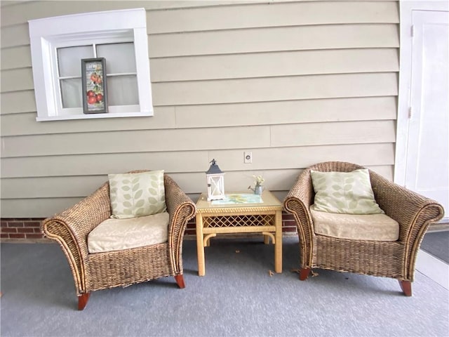 interior space featuring carpet floors