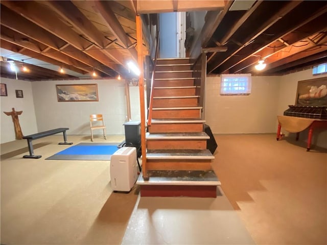 view of basement