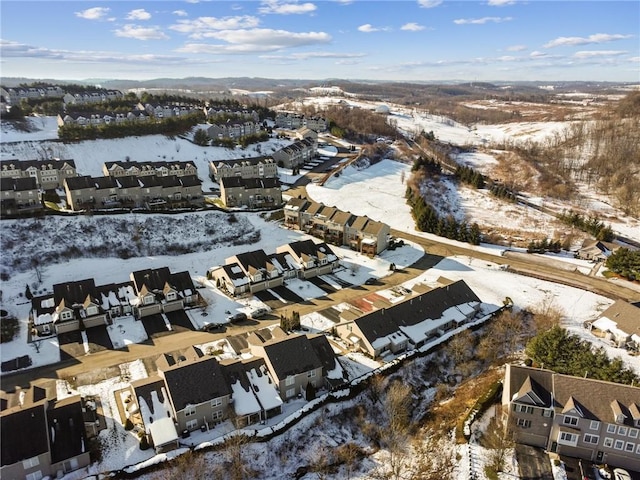 view of snowy aerial view